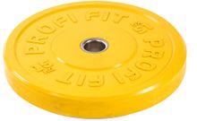 Диск для штанги каучуковый, цветной D51 мм PROFI-FIT 15 кг