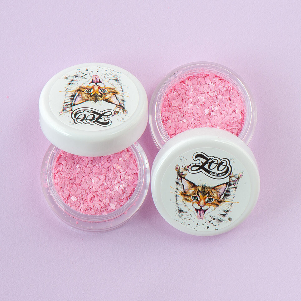 Zoo Nail Art Конфетти "Хлопушка" 2 г розовые