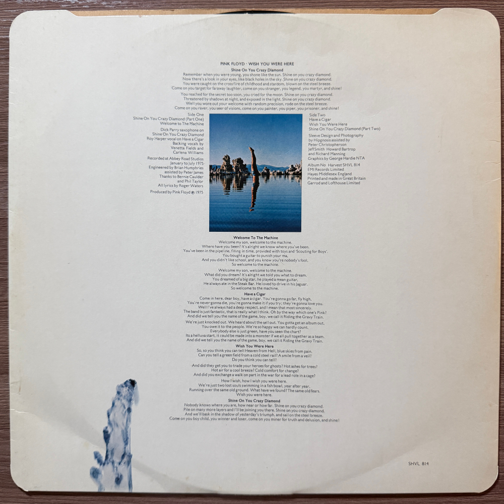 Pink Floyd - Wish You Were Here (Англия 1975г.)