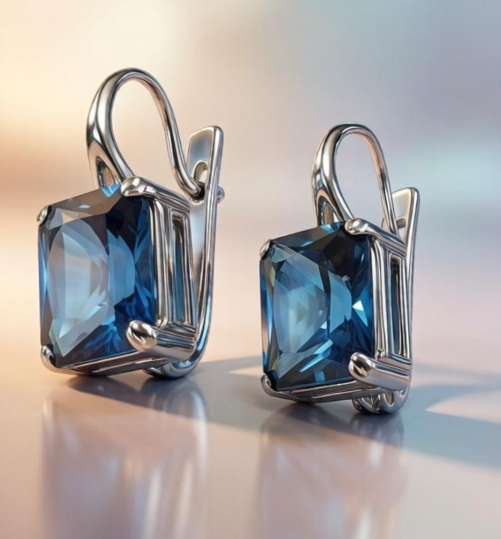 Ювелирные серьги из серебра 925 пробы