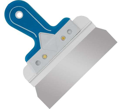 Шпатель фасадный прямой нерж.сталь 0,6мм литая рукоятка 200мм 12-9-020