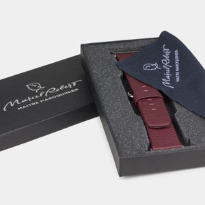 Ремешок для Apple Watch  44/45/46 mm из кожи теленка, бордового цвета