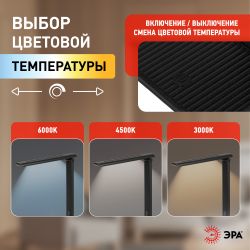 Настольный светильник ЭРА NLED-500-10W-BK светодиодный черный