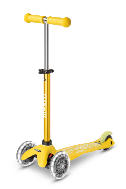 Самокат Mini Micro Deluxe LED Желтый