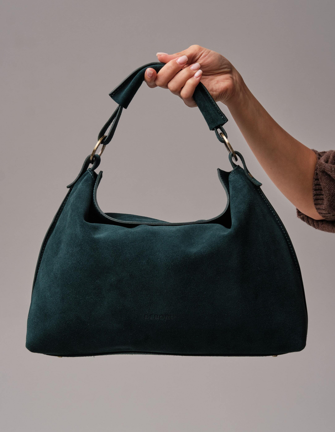 Замшевая сумка на плечо Deboro 30900 форест