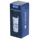 Термокружка пластик, 0.38 л, Daniks, Стильная штучка, YYCF001-21