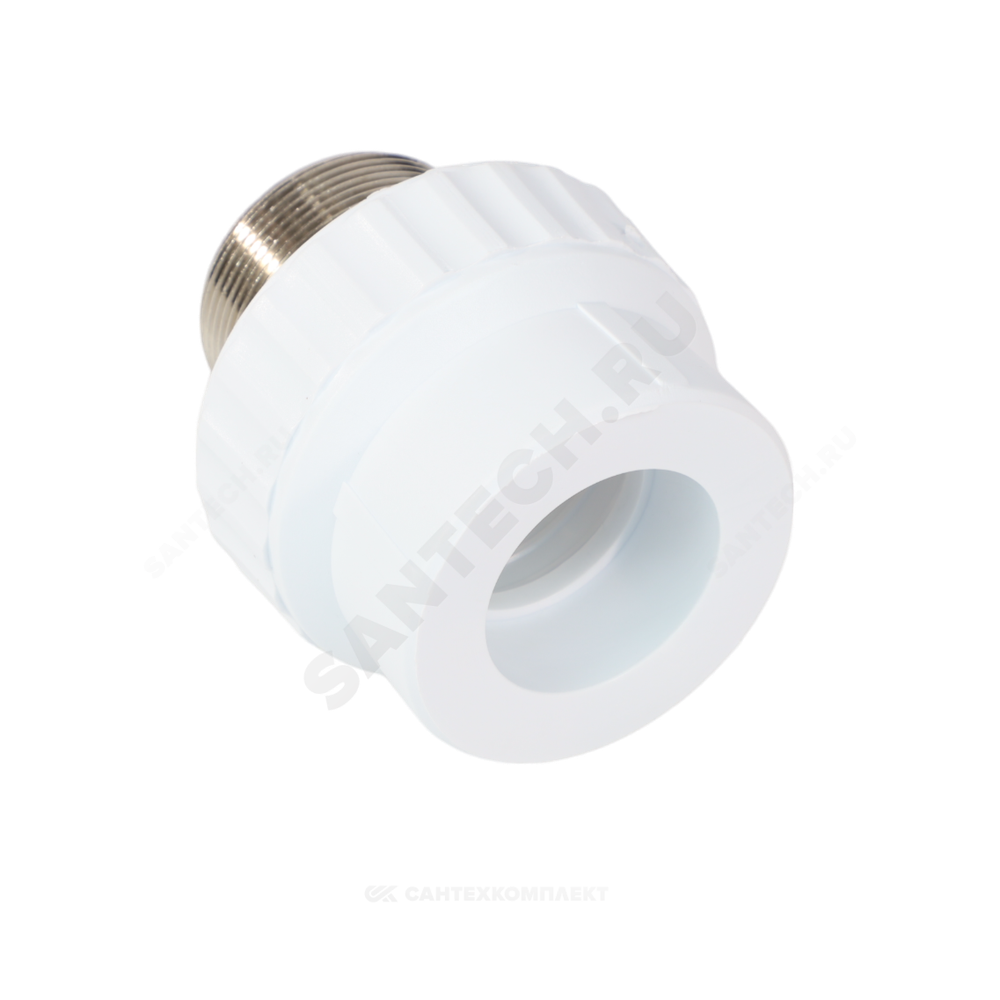 Муфта PP-R комбинированная белая Дн 40х1 1/2" НР под ключ VALFEX 10135240