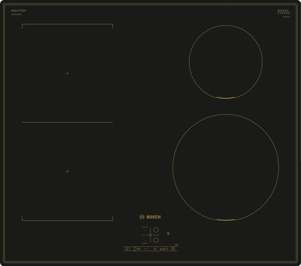 Индукционная варочная панель Bosch PWP611BB6R