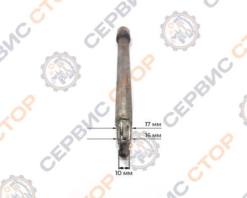 Вал приводной L-300 мм (шпонка/шлицы) роторной косилки к мотоблоку КРЗ-М1, КР-02, MRP-800