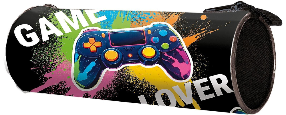 Пенал-тубус на молнии, малый, печать на ткани 210*65 "Джойстик 2025"