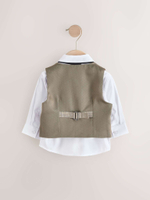 Комплект из трех предметов для мальчика Next E58-838, Бежевый, Белый