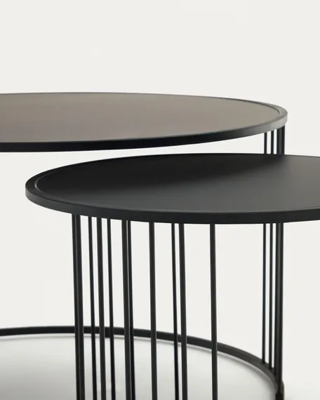 Набор из 2 столиков Hadar, черный