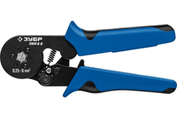 Пресс-клещи ЗУБР Профессионал ПКМ-6-6 мультидиапазонные, для втулочных наконечников, 0.25 - 6 мм.кв 22654_z01