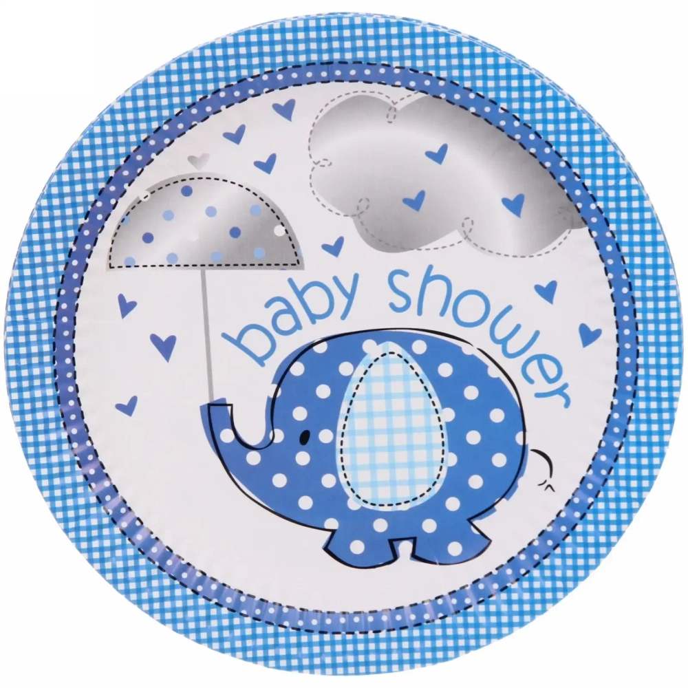 Тарелка бумажная 18 см в наборе 10 шт «Веселый слоник»