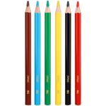 Карандаши цветные BG "Jumbo", 06цв., трехгран., толстые, 5,0мм, европодвес