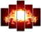Модульная картина "Огненный узор"