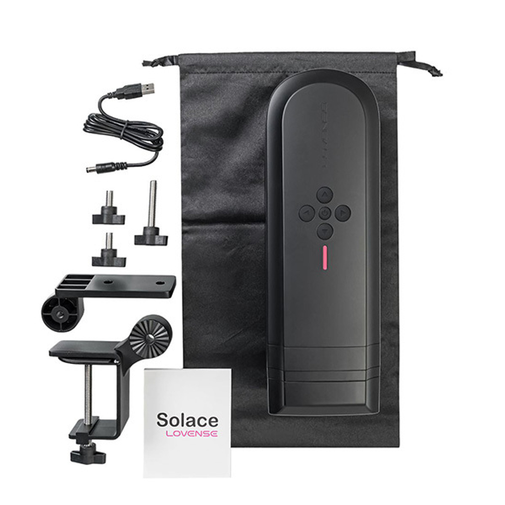 Интерактивный вибромастурбатор Lovense Solace Smart Black Thrusting Masturbator LE-37