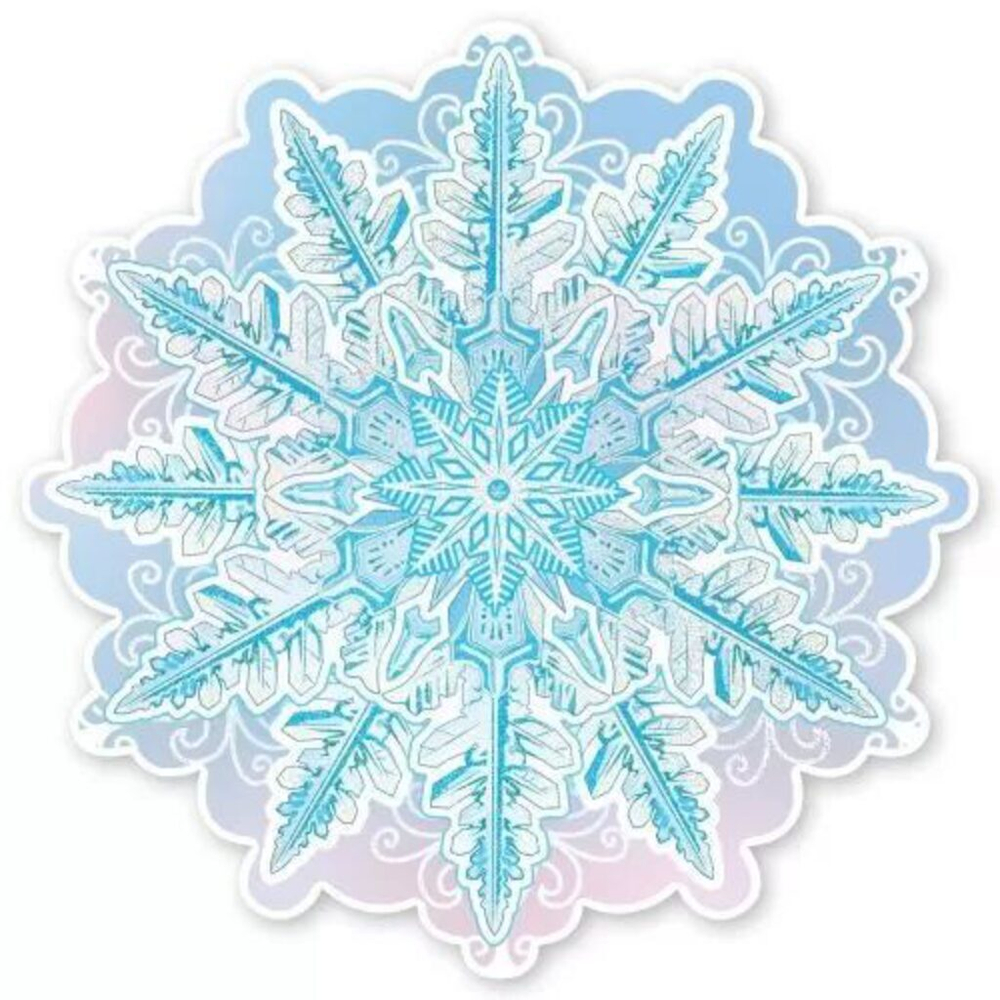 Украшение на скотче 9*9см "Снежинка"