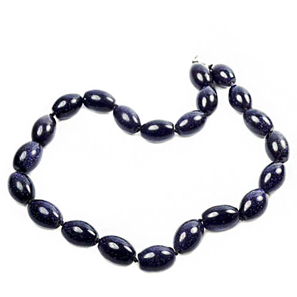 Бусы "Миндаль" авантюрин синий