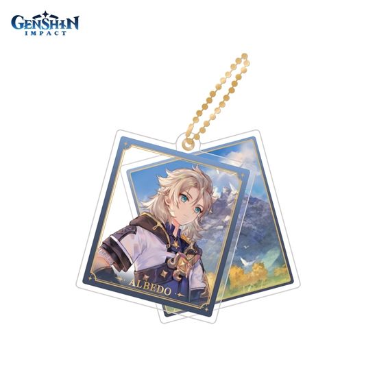 Брелок акриловый Genshin Impact Character Acrylic Strap Albedo 6974696616224