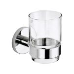 Стаканчик для зубных щеток стекло/латунь SIENA 16356.B глянцевый