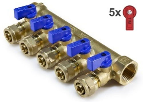 Кол. с кранами (TIM)  3/4-16    5вых сн+кр 1/7