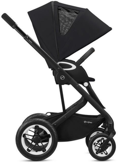 Коляска Cybex Talos S Lux BLK complete Aton B2 Dynamic Red 3 в 1 Moon Black с дождевиками