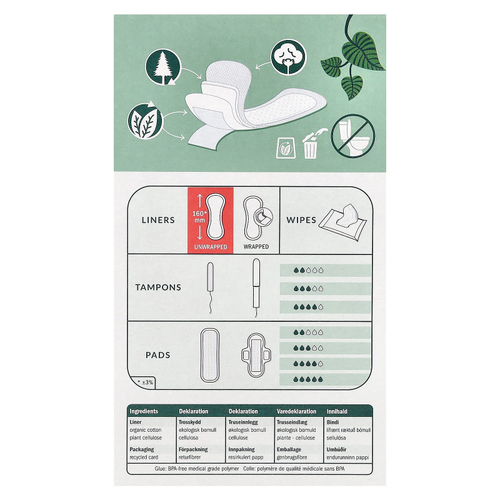 Natracare, ежедневные прокладки, с поверхностью из органического хлопка, изогнутые, 30 шт.
