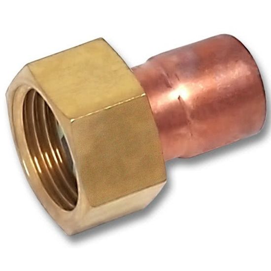 Переходник Sanha 15х1/2" с накидной гайкой медный (5359G медные фитинги под пайку) арт. 153591512