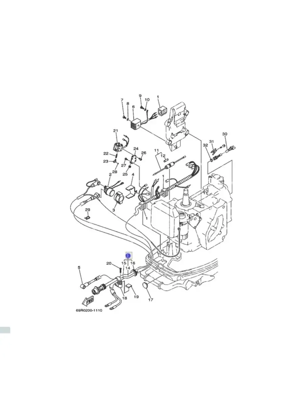 Проводка для лодочных моторов 61T-82580-00-00