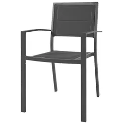 Уличный стул Sirley из алюминия и черного текстиля