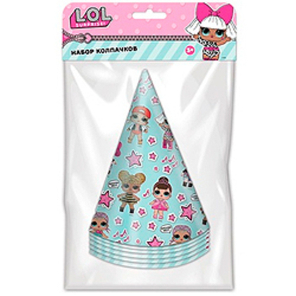 Набор-колпачков-Кукла ЛОЛ-мятный-6шт