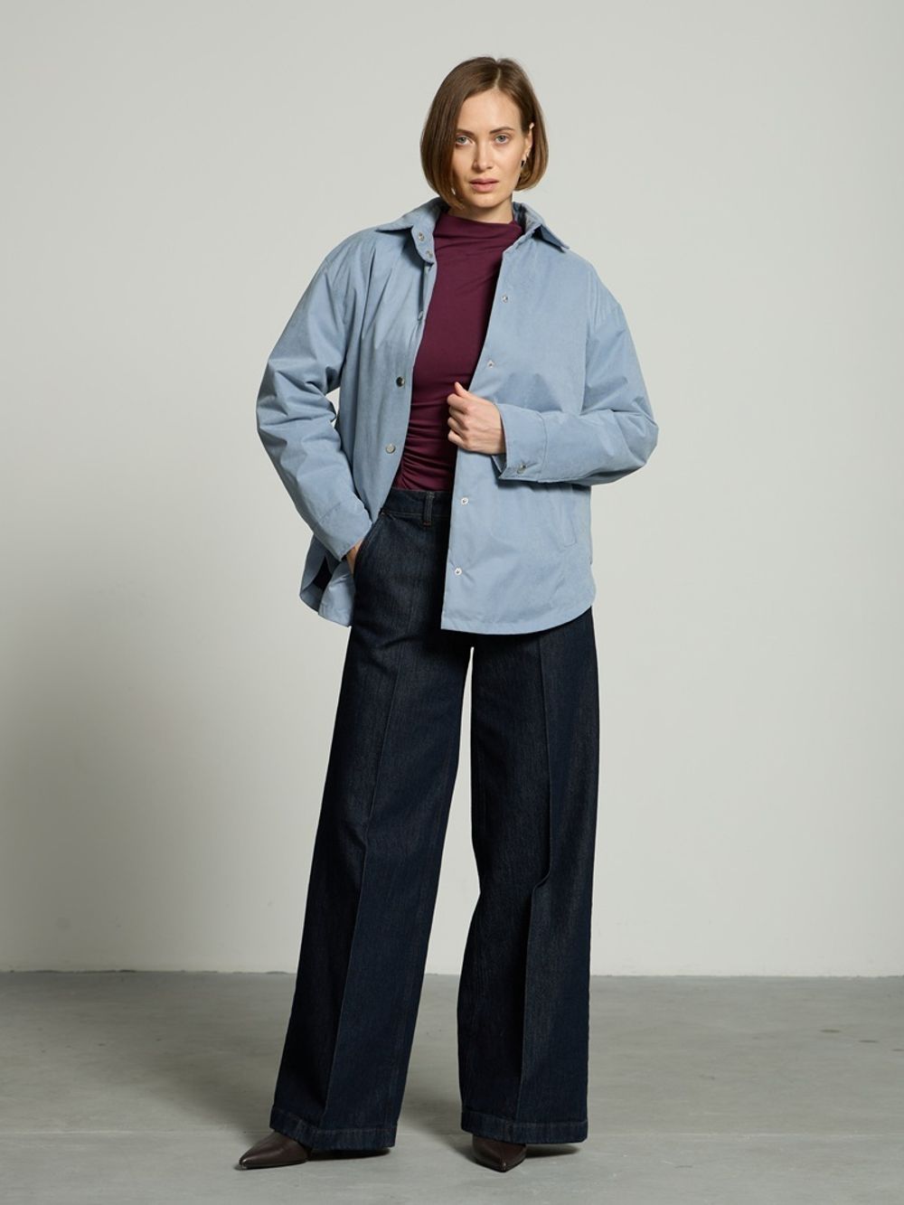 Куртка Бостон голубая утепленная