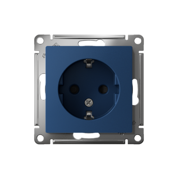 Розетка AtlasDesign 16А с заземл. защ. шторки механизм аквамарин SE ATN001145