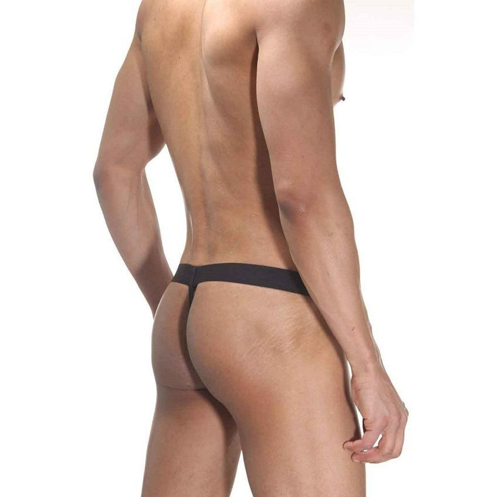 Соблазнительные трусы-стринги с леопардовым принтом (Размер: L-XL) (Цвет: черный с леопардовым)