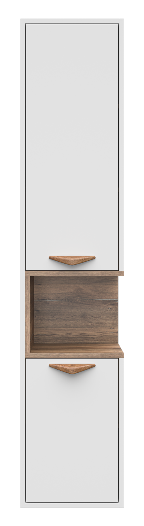 Шкаф - пенал Brevita Bergen 35 подвесной левый (белый)