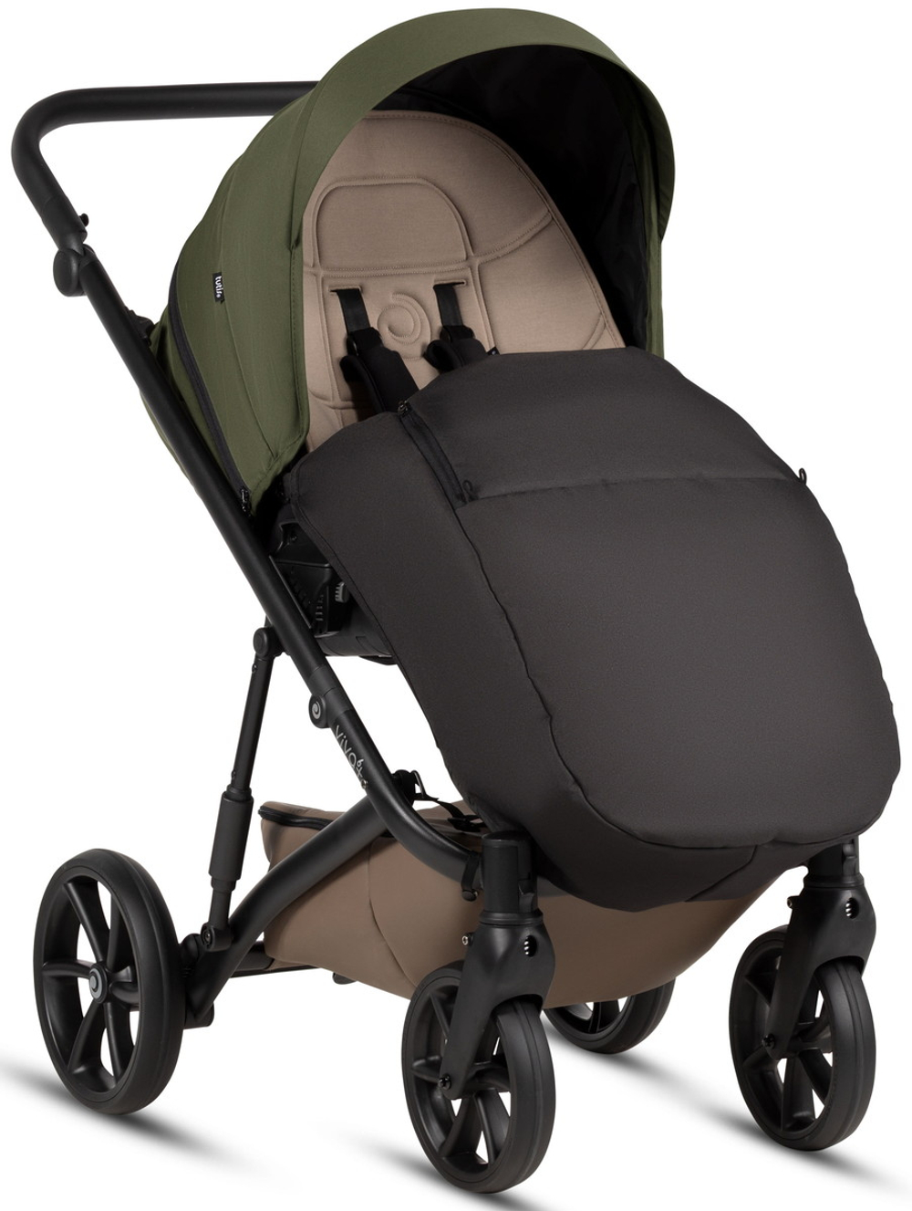 Детская коляска Tutis Viva 6 Plus Essential 4 в 1 с автокреслом Elo Lux EduSky Black и базой 1612050 Pine
