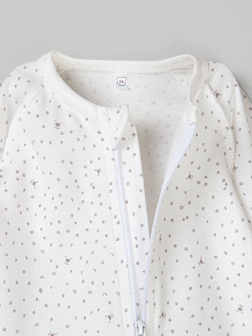 Слип на молнии с закрытой ножкой "Мишутка" 0+