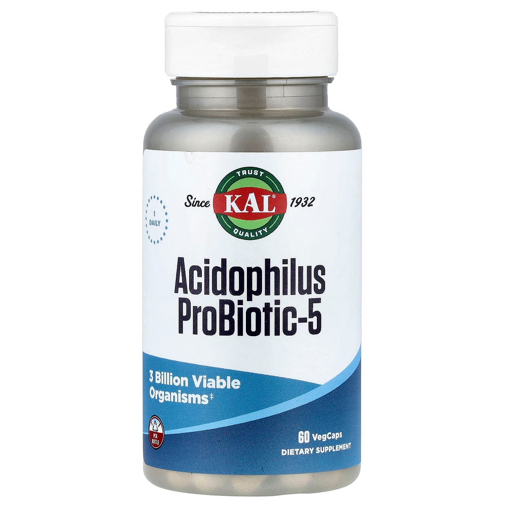 KAL, Acidophilus ProBiotic-5, 60 растительных капсул