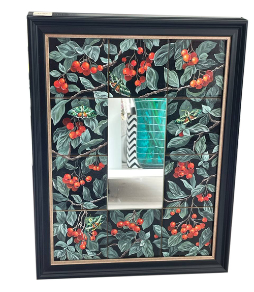 Панно керамика роспись, зеркало.