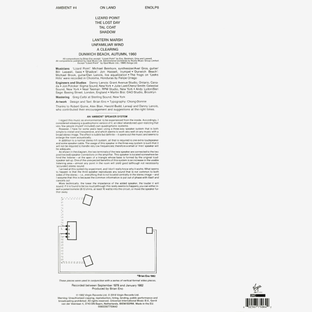 Brian Eno / Ambient 4: On Land (LP)