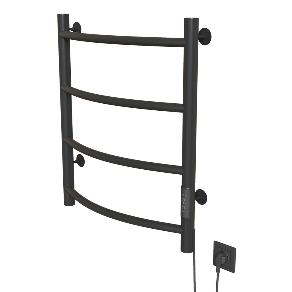 Полотенцесушитель MIXLINE CAPELLA  60х50 (таймер, 201 Вт, 4 перекладины) электрический ГРАФИТ