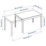 Стол и 4 стула - EKEDALEN / BERGMUND IKEA/ ЭКАДАЛЕН /БЕРГМУНД ИКЕА, 120/180 см, белый/серый
