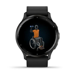 Умные часы Garmin Venu 3 черные с серым безелем и кожаным ремешком
