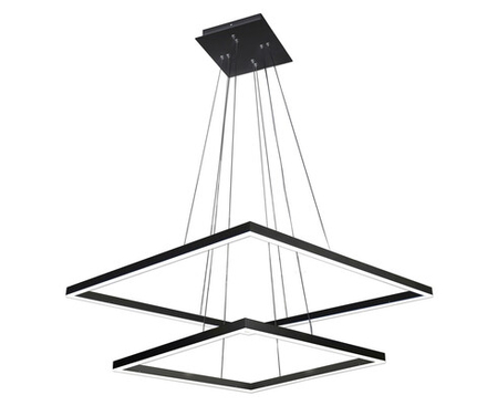 Люстра Альтис черный h200 w80+60 Led 86W (4000K)