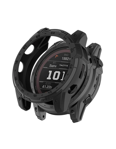 Защитный бампер чехол для часов Garmin Fenix 7X, Tactix 7 / 7 Pro, Enduro 2 материал TPU (Черный)