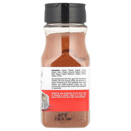 California Gold Nutrition, Foods, органическая приправа каджун, 130 г (4,59 унции)