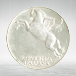 Italy 10 Lire 1950 R "Pegasus and Olive Branch", VF