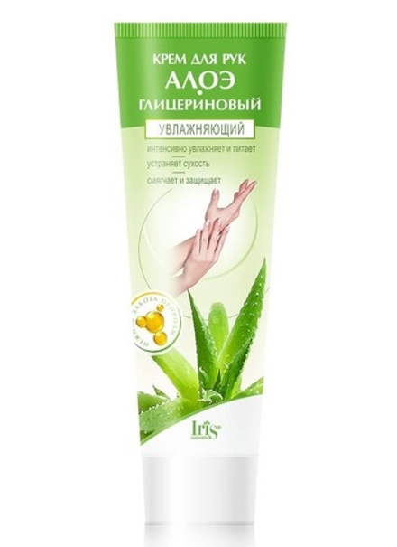 Крем для рук "Алоэ" глицериновый увлажняющий 100г IRIS