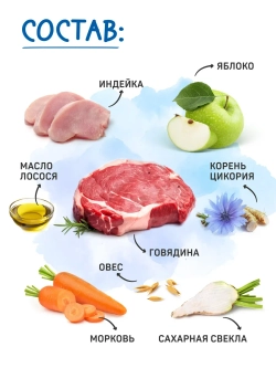 Fun корм для собак всех пород, говядина 2,5 кг